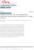 Cover page: Multiple memories can be simultaneously reactivated during sleep as effectively as a single memory