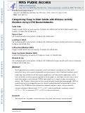 Cover page: Categorizing Sleep in Older Adults with Wireless Activity Monitors Using LSTM Neural Networks