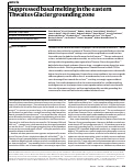 Cover page: Suppressed basal melting in the eastern Thwaites Glacier grounding zone