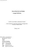 Cover page: Reconciling Vision and Reality in Japan's NII Policy