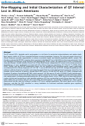 Cover page: Fine-Mapping and Initial Characterization of QT Interval Loci in African Americans