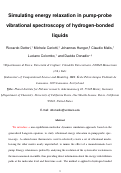 Cover page: Simulating Energy Relaxation in Pump–Probe Vibrational Spectroscopy of Hydrogen-Bonded Liquids