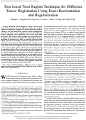 Cover page: Fast Local Trust Region Technique for Diffusion Tensor Registration Using Exact Reorientation and Regularization