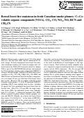 Cover page: Boreal forest fire emissions in fresh Canadian smoke plumes: C1-C10 volatile organic compounds (VOCs), CO2, CO, NO2, NO, HCN and CH3CN