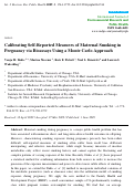 Cover page: Calibrating Self-Reported Measures of Maternal Smoking in Pregnancy via Bioassays Using a Monte Carlo Approach