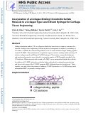 Cover page: Incorporation of a Collagen-Binding Chondroitin Sulfate Molecule to a Collagen Type I and II Blend Hydrogel for Cartilage Tissue Engineering