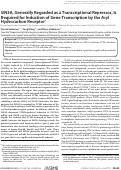 Cover page: SIN3A, Generally Regarded as a Transcriptional Repressor, Is Required for Induction of Gene Transcription by the Aryl Hydrocarbon Receptor*