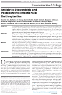 Cover page: Antibiotic Stewardship and Postoperative Infections in Urethroplasties