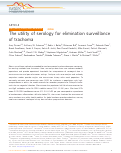 Cover page: The utility of serology for elimination surveillance of trachoma