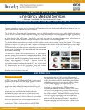 Cover page of 2022 SafeTREC Traffic Safety Fact Sheet: Emergency Medical Services