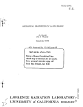 Cover page: MECHANICAL PROPERTIES OF LAVES PHASES