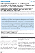 Cover page: Anticoagulant Rodenticides on our Public and Community Lands: Spatial Distribution of Exposure and Poisoning of a Rare Forest Carnivore