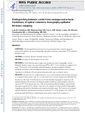 Cover page: Distinguishing between contact lens warpage and ectasia: Usefulness of optical coherence tomography epithelial thickness&nbsp;mapping