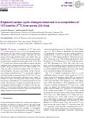 Cover page: Deglacial carbon cycle changes observed in a compilation of 127 benthic δ13C time series (20–6 ka)