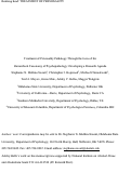 Cover page: Treatment of personality pathology through the lens of the hierarchical taxonomy of psychopathology: Developing a research agenda