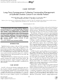 Cover page: Long-term consequences following conservative management of epithelial ovarian cancer in an infertile patient.