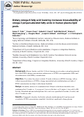 Cover page: Dietary omega-6 fatty acid lowering increases bioavailability of omega-3 polyunsaturated fatty acids in human plasma lipid pools