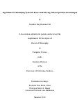 Cover page: Algorithms for Identifying Syntactic Errors and Parsing with Graph Structured Output