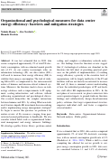 Cover page: Organizational and psychological measures for data center energy efficiency: barriers and mitigation strategies