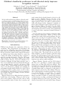 Cover page: Children’s familiarity preference in self-directed study improvesrecognition memory