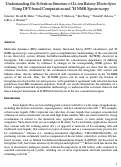 Cover page: Understanding the Solvation Structure of Li-Ion Battery Electrolytes Using DFT-Based Computation and 1H NMR Spectroscopy