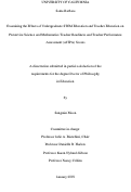 Cover page: Examining the Effects of Undergraduate STEM Education and Teacher Education on Preservice Science and Mathematics Teacher Readiness and Teacher Performance Assessment (edTPA) Scores