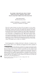 Cover page: Teachers’ Perceptions Structured through Facet Theory: Smallest Space Analysis versus Factor Analysis