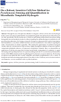 Cover page: On a Robust, Sensitive Cell-Free Method for Pseudomonas Sensing and Quantification in Microfluidic Templated Hydrogels