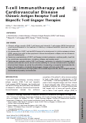 Cover page: T-cell Immunotherapy and Cardiovascular Disease: Chimeric Antigen Receptor T-cell and Bispecific T-cell Engager Therapies.