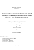 Cover page: Development of a tip-enhanced near-field optical microscope for nanoscale interrogation of surface chemistry and plasmonic phenomena