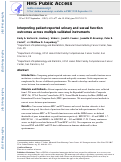 Cover page: Interpreting Patient Reported Urinary and Sexual Function Outcomes across Multiple Validated Instruments