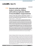 Cover page: Genome-wide association study in minority children with asthma implicates DNAH5 in bronchodilator responsiveness