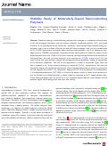Cover page: Stability Study of Molecularly Doped Semiconducting Polymers