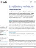 Cover page: Extracellular electron transfer increases fermentation in lactic acid bacteria via a hybrid metabolism