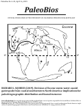 Cover page: Revision of Eocene warm-water cassid gastropods from coastal southwestern North America: implications for  paleobiogeographic distribution and faunal-turnover