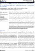 Cover page: Behavioral and ERP measures of attentional bias to threat in the dot-probe task: poor reliability and lack of correlation with anxiety