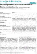 Cover page: Dmrt1 polymorphism covaries with sex‐determination patterns in Rana temporaria