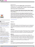 Cover page: Exposure to formaldehyde and asthma outcomes: A systematic review, meta-analysis, and economic assessment