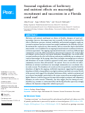 Cover page: Seasonal regulation of herbivory and nutrient effects on macroalgal recruitment and succession in a Florida coral reef