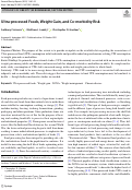 Cover page: Ultra-processed Foods, Weight Gain, and Co-morbidity Risk