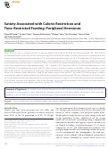 Cover page: Satiety Associated with Calorie Restriction and Time-Restricted Feeding: Peripheral Hormones.