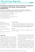 Cover page: Prolonged neuropsychiatric effects following management of chloroquine intoxication with psychotropic polypharmacy