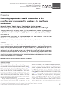 Cover page: Protecting reproductive health information in the post-Roe era: interoperability strategies for healthcare institutions.