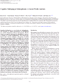 Cover page: Cognitive Subtyping in Schizophrenia: A Latent Profile Analysis.