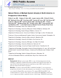 Cover page: Natural history of multiple system atrophy in the USA: a prospective cohort study