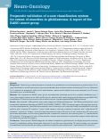 Cover page: Prognostic validation of a new classification system for extent of resection in glioblastoma: A report of the RANO resect group