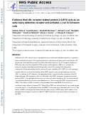 Cover page: Evidence that LDL receptor-related protein 1 acts as an early injury detection receptor and activates c-Jun in Schwann cells