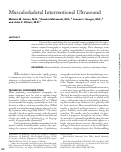 Cover page: Musculoskeletal Interventional Ultrasound