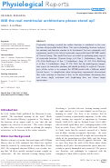 Cover page: Will the real ventricular architecture please stand up?