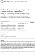 Cover page: Size limits of magnetic-domain engineering in continuous in-plane exchange-bias prototype films.